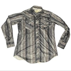 Silk pearl snap button up